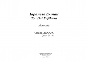 Japanese E-mail 1 - To : Dai Fujikura